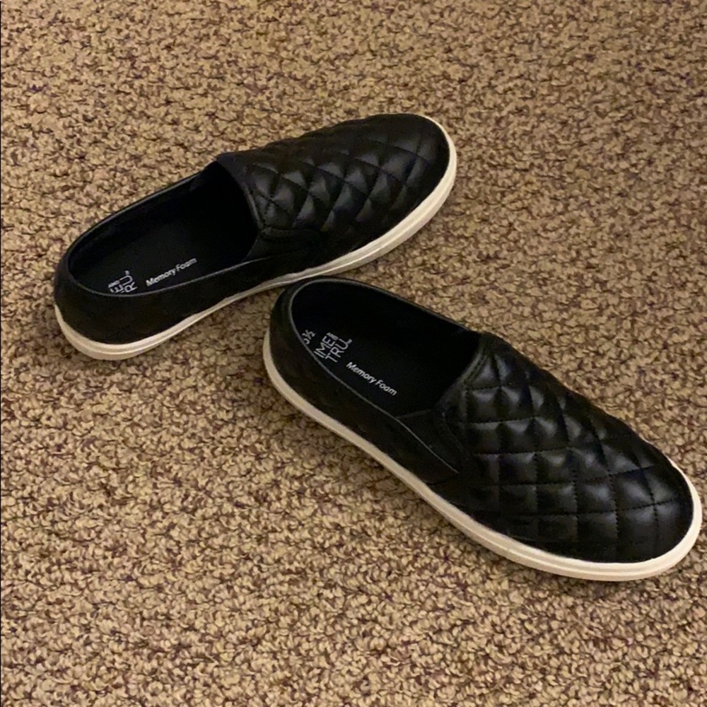 Time and true memory foam slip ons